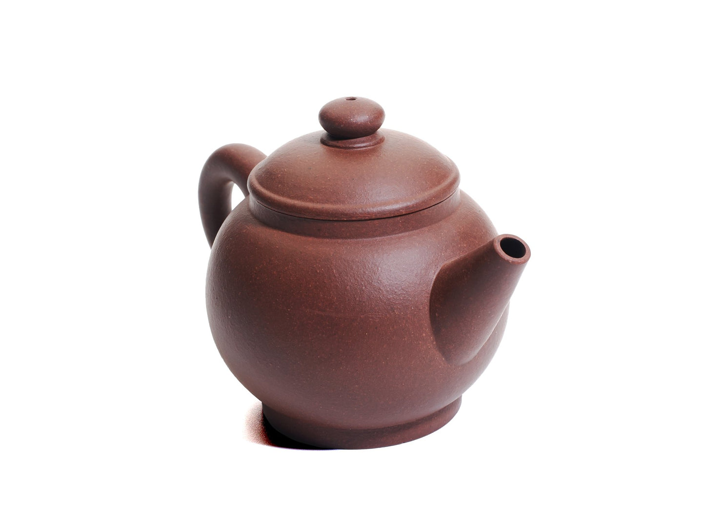 Another angled view of the Ju Lun Zhu teapot highlighting the spout, lid and handle with 120 ml capacity.