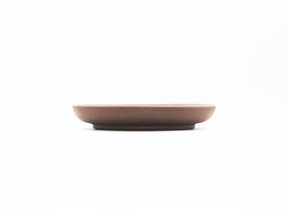 Side profile showing thickness and flat design of Dehou Yixing tea coaster