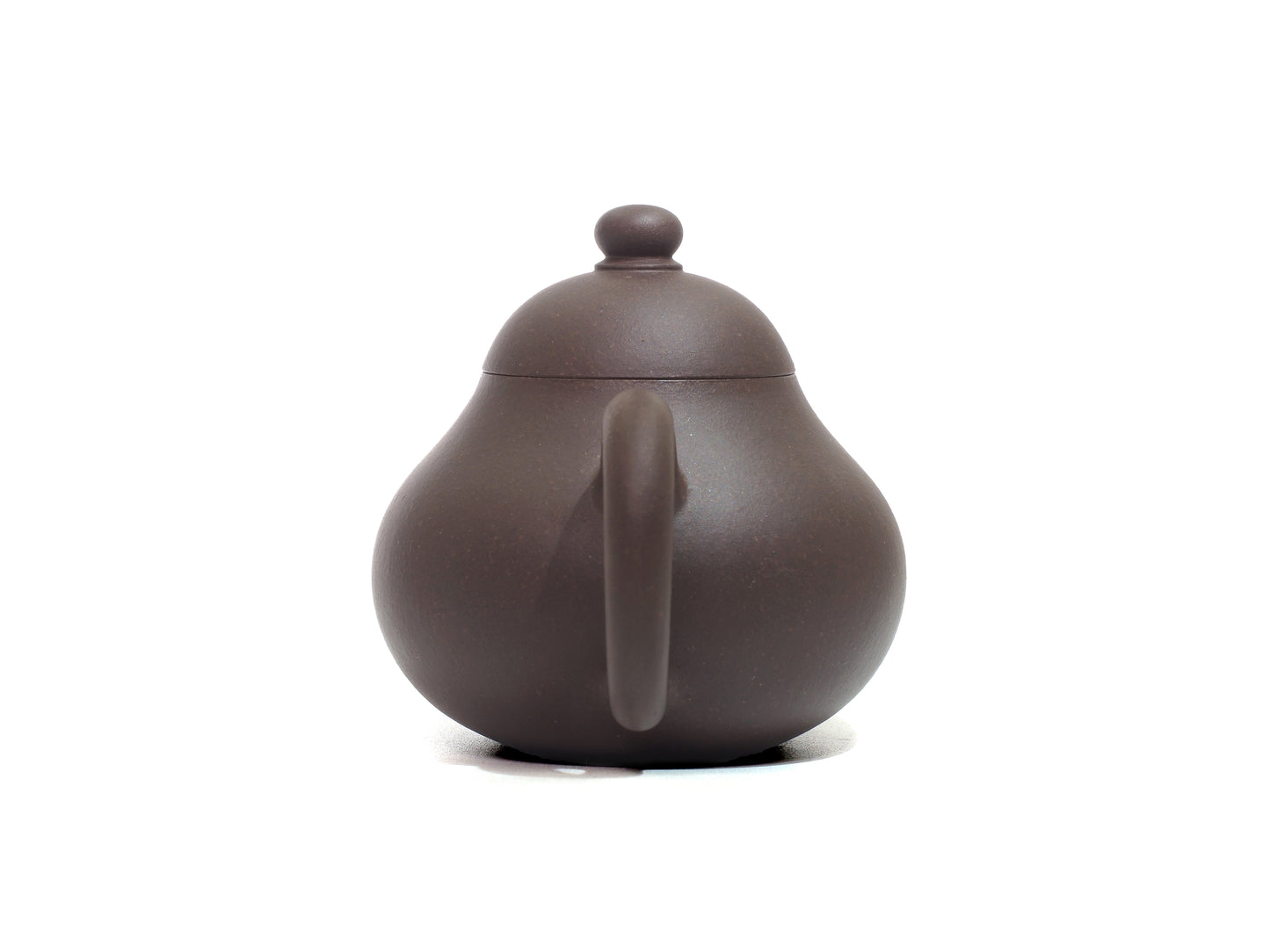 Handle and back view of Li Xing Teapot – 170ml Bronze Grade Zisha